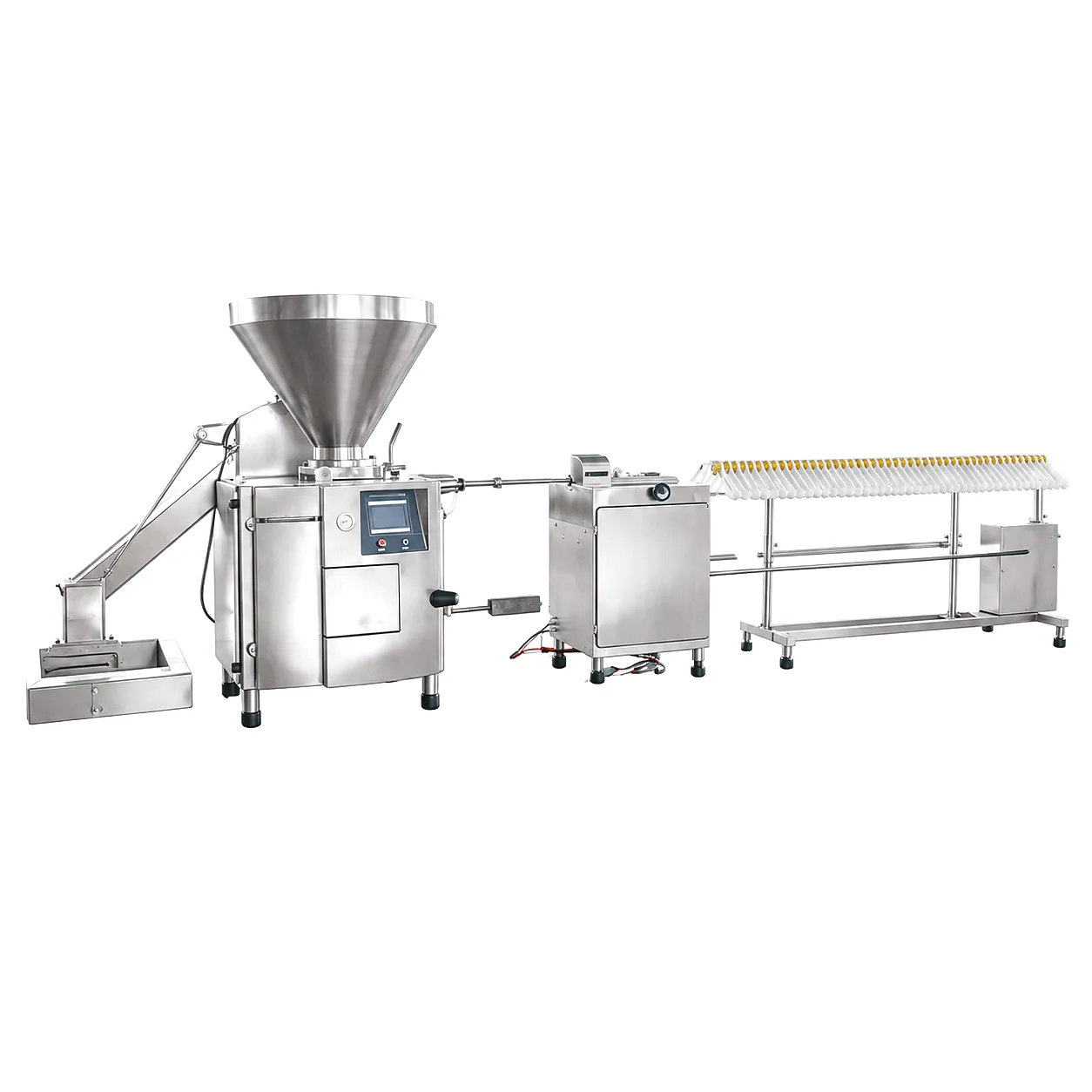 High-Speed Automatic Sausage String-Tying & Hanging Line 3 Automatic sausage hanging rod trolley system